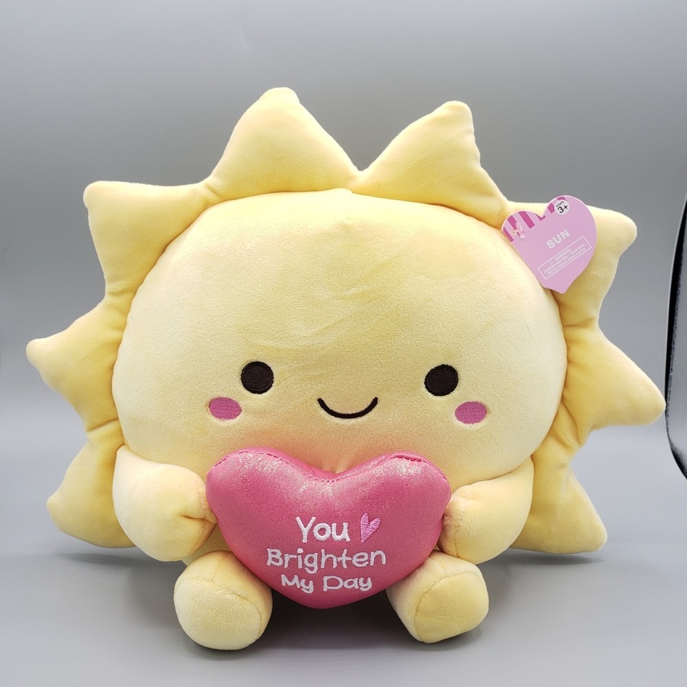 New Sun Plush You Brighten‎ My Day Heart Yellow 12"  Celestial Walgreens
